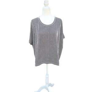 Black and White Striped Women's Top